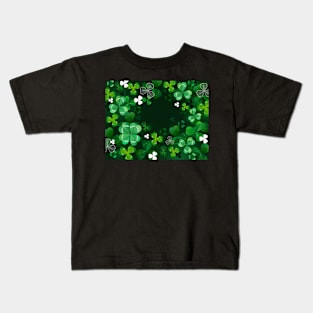 Background with Shamrock Kids T-Shirt